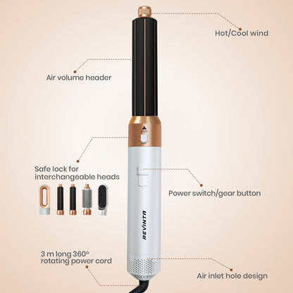Revinta 5 in 1 Airstyler, Hairstyler